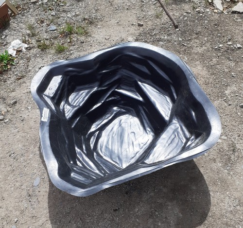 Preformed black plastic garden - preformed,