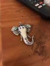 White Metal Enamel And Crystal