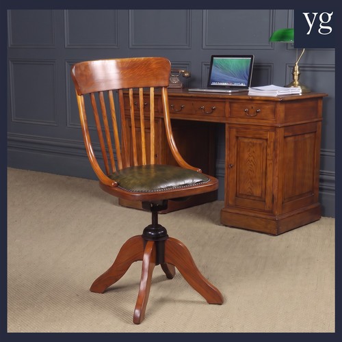 Antique oak office - oak, chair