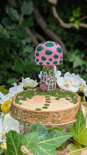 Mushroom fairy house with - mushroom,