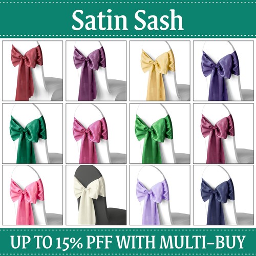 Satin chair sashes - satin, bows