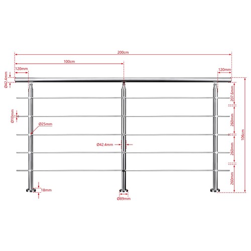 Stainless steel handrails