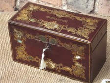 Antique Vellum bound Desk top Envelope Writing Box to fix ,use or keep