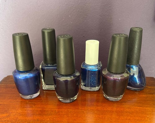 Nail varnish polish blue - varnish,