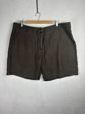 Next Womens Linen Shorts Brown
