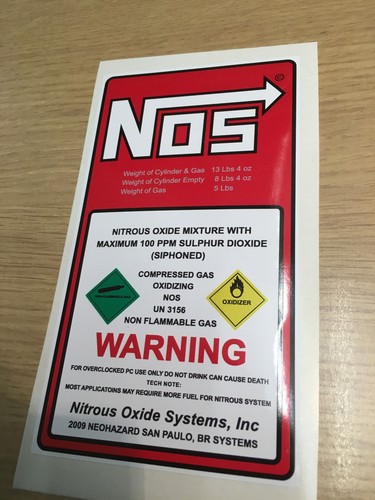 Nos bottle sticker funny - bottle,