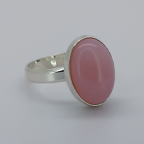 14x10mm oval genuine - pink, opal