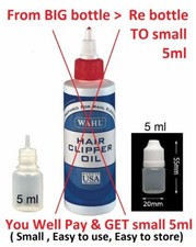 5ml Wahl Electric Hair Clippers Trimmer Shaver Blade Oil Lubricant Plastic Dropp