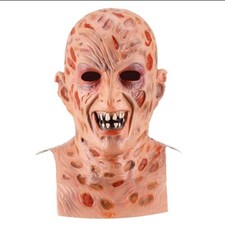Freddy Krueger Halloween Mask Fancy Dress Horror Full Head Latex Mask And Hat