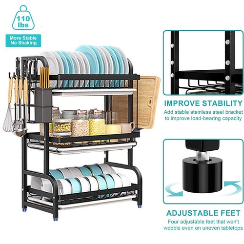 Tier kitchen dish drainer - 3,