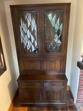 Dark Wood Bureau Bookcase