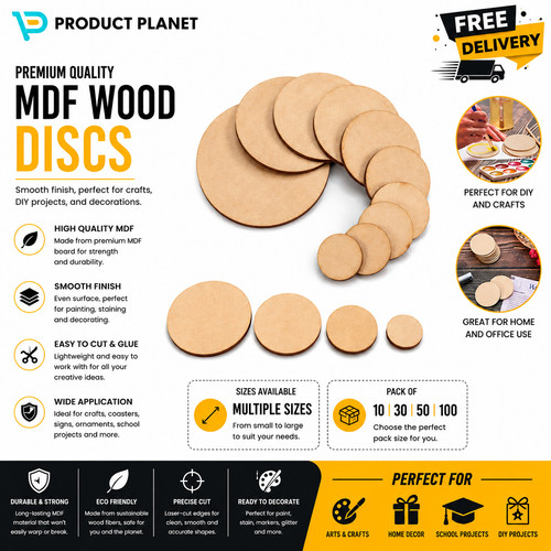 Round mdf wooden shapes - shapes,