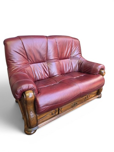 Vintage leather sofa solid - leather, /