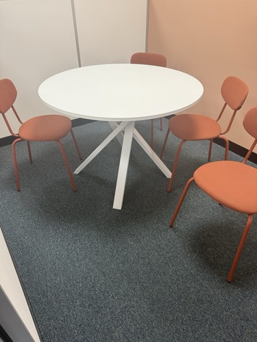 Modern round white dining - round,