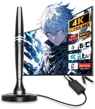 2025 Upgraded Digital Indoor TV Aerial Antenna with booster/magnetic base UNUSED