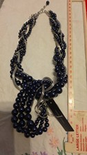 Gorgeous Navy Blue & silver