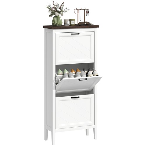Homcom shoe cabinet with - cabinet,