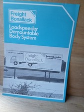 Freight Bonallack Loadspeeder Demountable Body System Truck Lorry Brochure
