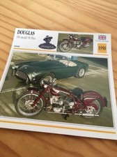 Douglas 350 Model 90 Plus 1950 Motorcycle Card Collection Atlas UK