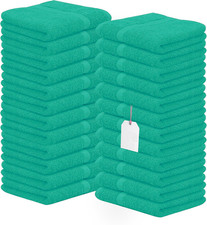 100x Face Cloth Towels 100% Egyptian Cotton Super Soft Gym Flannels Wash Cloths