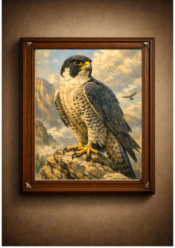 Peregrine falcon art print - peregrine,