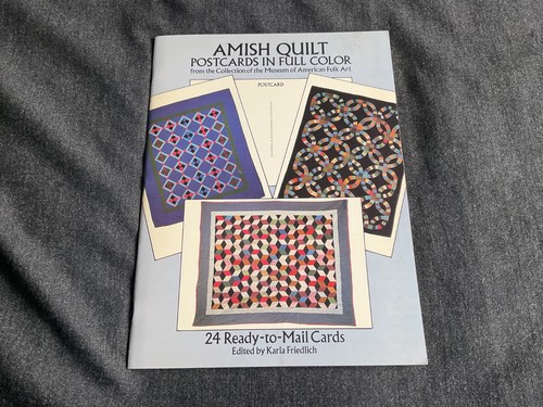 Vtg amish quilt postcards - quilt,