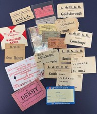 Collection of Vintage Train Railway Tickets Luggage Labels inc Manx Electric