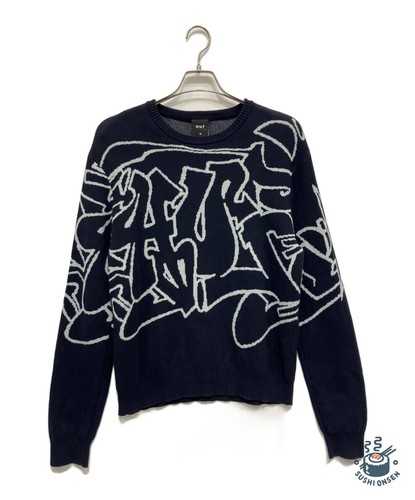 Huf thick knit size navy - huf,