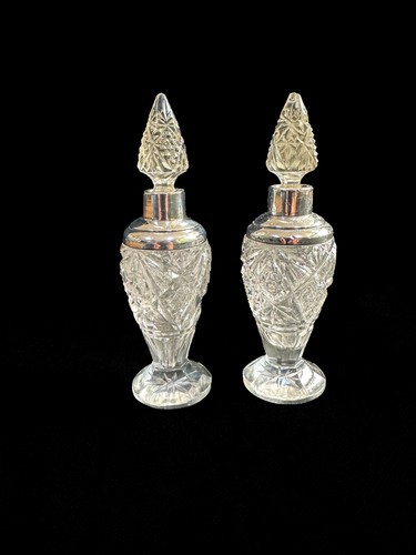 Edwardian cut glass perfume - cut,