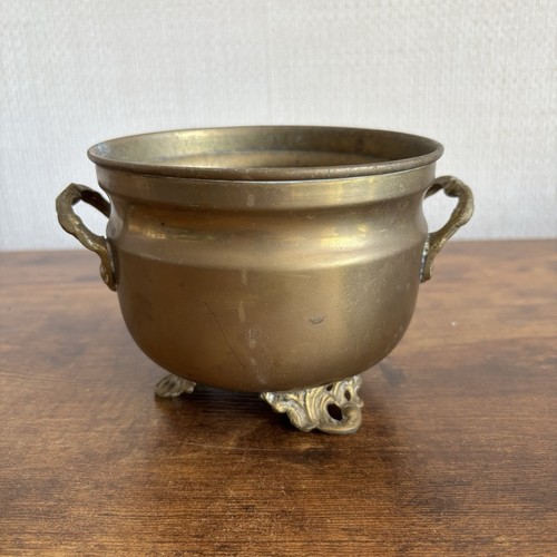 Vintage brass jardinière - brass,