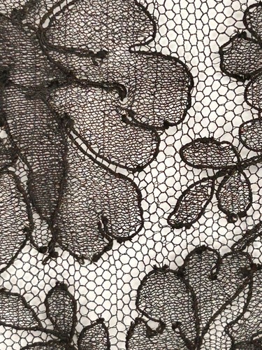 Antique french chantilly lace - antique,