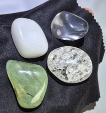 Large Tumble Stones Bundle, Prehite, Crackle, Snow and Clear Quartz Mix x 3 used