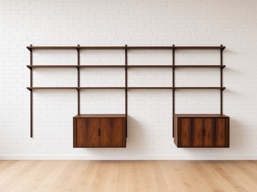Rosewood shelving system - system, by