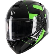 MT Targo Veneris Full Face Motorcycle Motorbike Helmet - Gloss Fluo Green