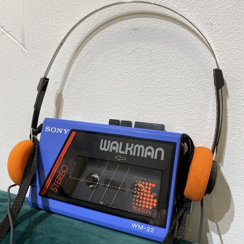 Rare vintage walkman blue sony - walkman,