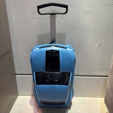 Blue Chrysler Pull-along Wheelie Suitcase Kids Luggage Hard Shell 48 cm long