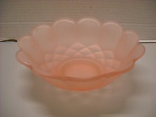 Pink Satin Glass Flower Shaped