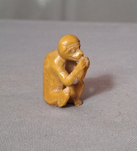Vintage soapstone monkey - vintage,