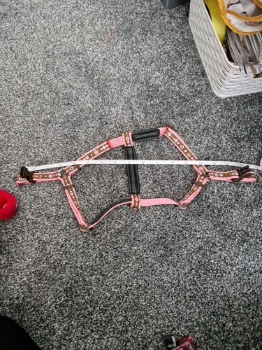 Pink dog harness - small,
