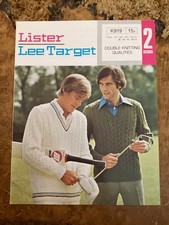 Mens Knitting Patterns DK V Neck Cricket  Jumpers 38-44” Lister 919