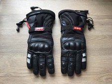 EXO STORM SHIELD MOTORCYCLE MOTORBIKE LEATHER TEXTILE BLACK HEATED GLOVES 2XS