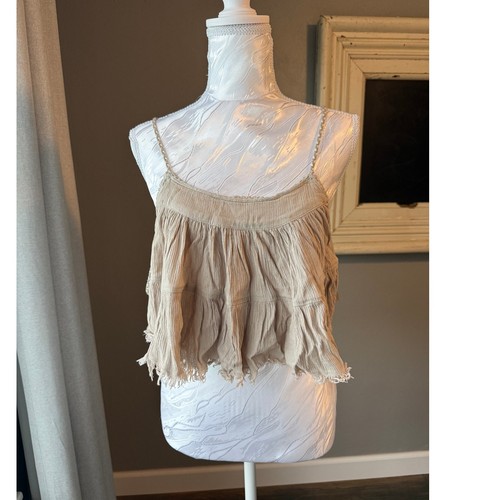 Aerie boho gauze tiered - gauze, crop