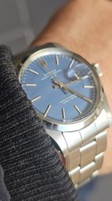 Vintage Rolex Oyster Perpetual 1500 Blue Dial Men's Automatic Watch 1966