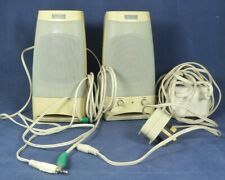 Altec Lansing Speakers GCS100 Beige Vintage- w/adapter, plug & cables - tested