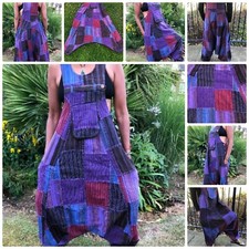 Patchwork Drop Crotch Harem