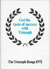 1972 Triumph car brochure: 2000, 1500, Stag, 2.5 PI, Toledo, TR6, Spitfire & GT6