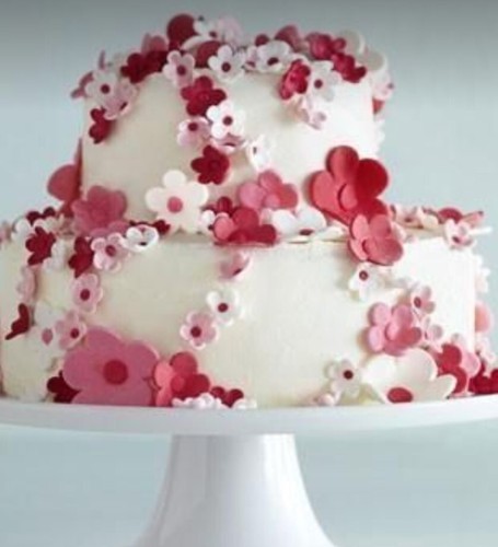 Multicoloured fondant blossom - fondant,