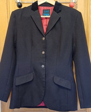 *38"  BLACK JUST TOGS HORSE JUMPING RIDING UNISEX BUTTONS COMPETITION JACKET