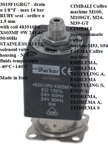 Solenoid valve parker 24vac - parker, 9w
