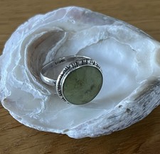 Silver iona marble - iona, ring